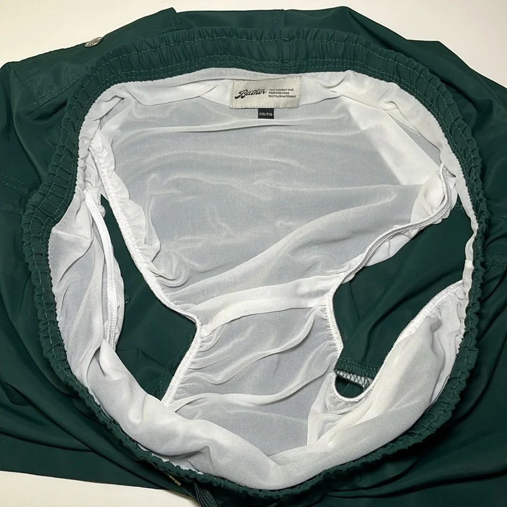 Bather Men’s Solid Swim Trunks Pine Green Size XXL